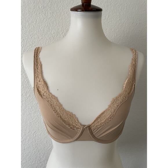 Skims Bra Lingerie Unlined Full Coverage Clay Intimates - Picture 1 of 13